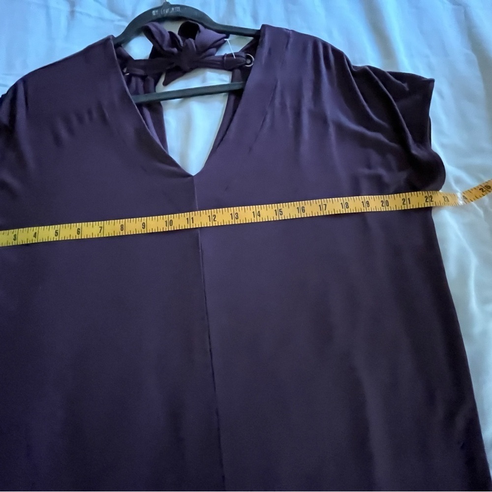 Lilla P Super Soft Jersey Knit Pullover Midi Shift Dress Eggplant Women’s sz Med - Picture 9 of 14